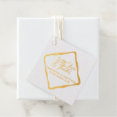 Goldene schlichte personalisierte Liebe dank geome Geschenkanhänger (Mit Box)