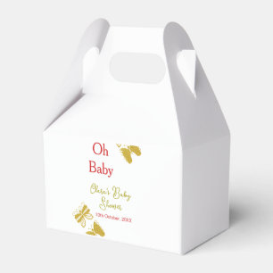 Goldene Schmetterling Rote Babydusche - Baby moder Geschenkschachtel