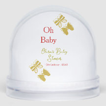 Goldene Schmetterling Rote Babydusche - Baby moder