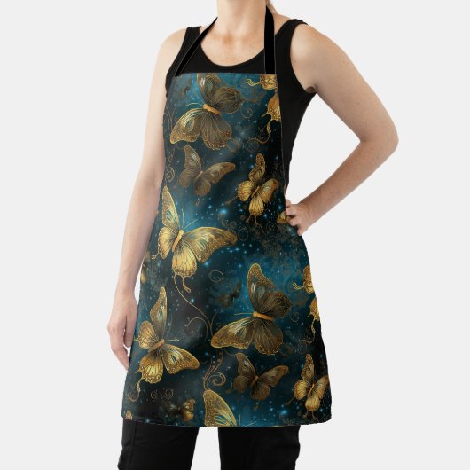 Goldene Schmetterlinge - All-over-Print-Schürze Schürze (InSitu)