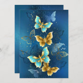 Goldene Schmetterlinge Ankündigung (Vorne/Hinten)