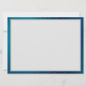 Goldene Schmetterlinge auf blauem Hintergrund Ankündigung (Rückseite)