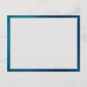 Goldene Schmetterlinge auf blauem Hintergrund Begleitkarte (Rückseite)