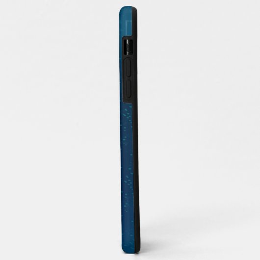 Goldene Schmetterlinge auf blauem Hintergrund Case-Mate iPhone Hülle (Hinten/Links)