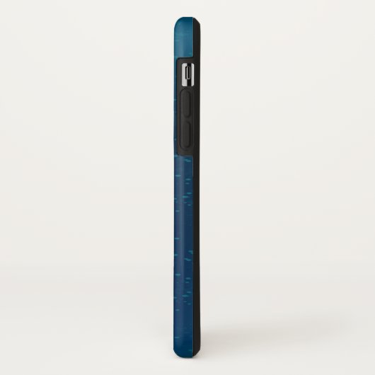 Goldene Schmetterlinge auf blauem Hintergrund Case-Mate iPhone Hülle (Hinten/Links)