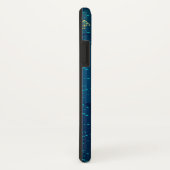 Goldene Schmetterlinge auf blauem Hintergrund Case-Mate iPhone Hülle (Hinten/Rechts)