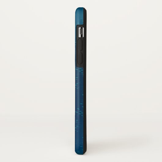 Goldene Schmetterlinge auf blauem Hintergrund Case-Mate iPhone Hülle (Hinten/Links)