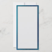 Goldene Schmetterlinge auf blauem Hintergrund Dankeskarte (Rückseite)