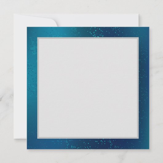 Goldene Schmetterlinge auf blauem Hintergrund Dankeskarte (Rückseite)