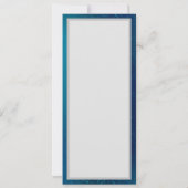 Goldene Schmetterlinge auf blauem Hintergrund Einladung (Rückseite)