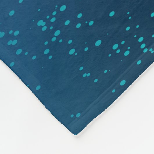 Goldene Schmetterlinge auf blauem Hintergrund Fleecedecke (Ecke)