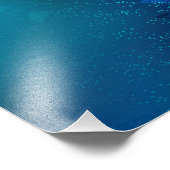 Goldene Schmetterlinge auf blauem Hintergrund Fotodruck (Ecke)