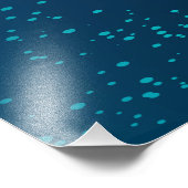 Goldene Schmetterlinge auf blauem Hintergrund Fotodruck (Ecke)