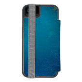 Goldene Schmetterlinge auf blauem Hintergrund Incipio iPhone Geldbeutel-Hülle (Folio Rückseite)