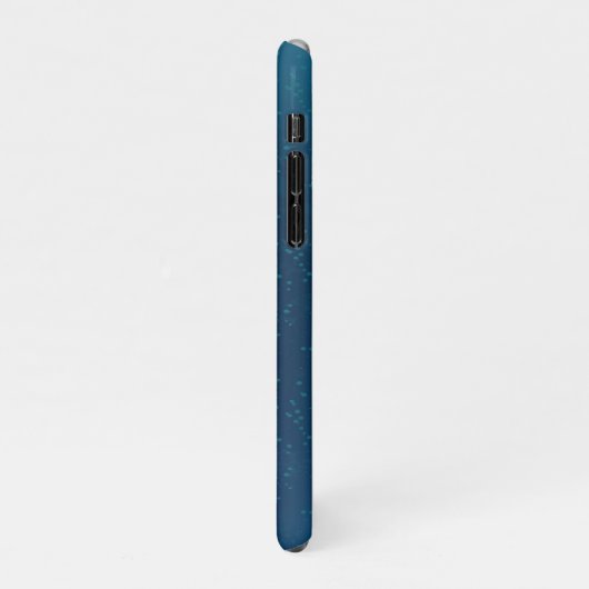 Goldene Schmetterlinge auf blauem Hintergrund iPhone Hülle (Linke Seite)