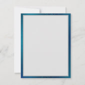 Goldene Schmetterlinge auf blauem Hintergrund Karte (Rückseite)