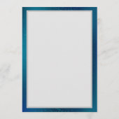 Goldene Schmetterlinge auf blauem Hintergrund Menükarte (Rückseite)