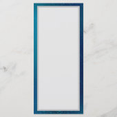 Goldene Schmetterlinge auf blauem Hintergrund Menükarte (Rückseite)