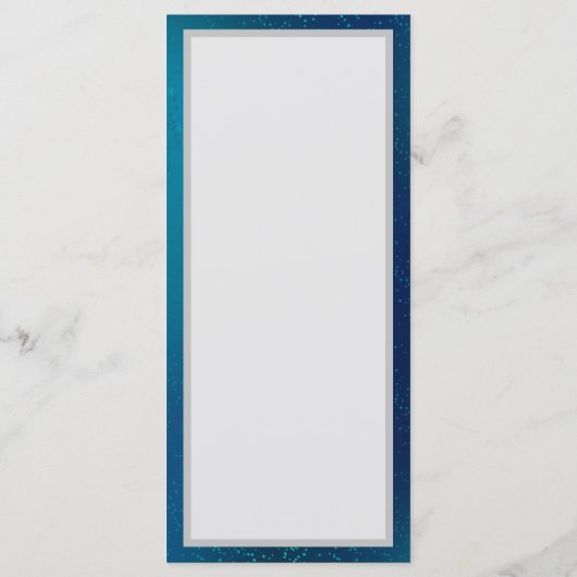 Goldene Schmetterlinge auf blauem Hintergrund Menükarte (Rückseite)