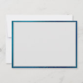 Goldene Schmetterlinge auf blauem Hintergrund Mitteilungskarte (Rückseite)