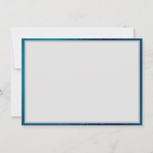 Goldene Schmetterlinge auf blauem Hintergrund Mitteilungskarte (Rückseite)