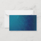 Goldene Schmetterlinge auf blauem Hintergrund Mitteilungskarte (Rückseite)