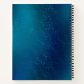 Goldene Schmetterlinge auf blauem Hintergrund Notizblock (Rückseite)