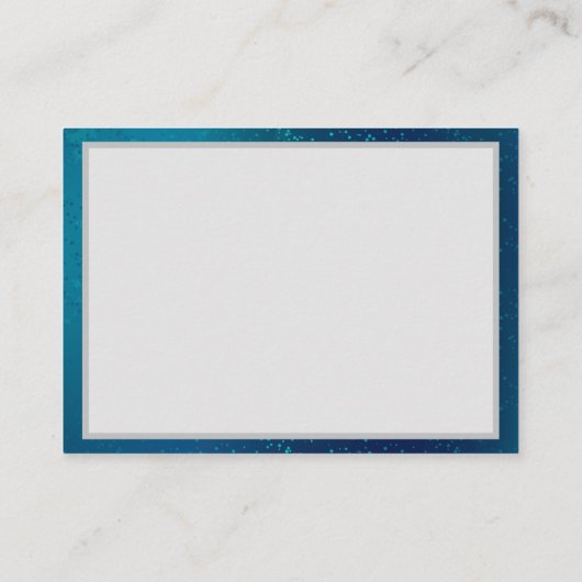 Goldene Schmetterlinge auf blauem Hintergrund Platzkarte (Rückseite)