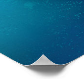 Goldene Schmetterlinge auf blauem Hintergrund Poster (Ecke)