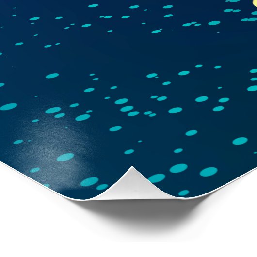 Goldene Schmetterlinge auf blauem Hintergrund Poster (Ecke)