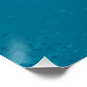 Goldene Schmetterlinge auf blauem Hintergrund Poster (Ecke)