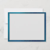 Goldene Schmetterlinge auf blauem Hintergrund Save The Date (Rückseite)