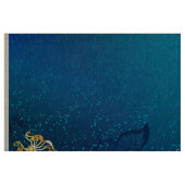 Goldene Schmetterlinge auf blauem Hintergrund Stoff (Fat Quarter (45,7 x 55,9 cm))
