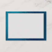 Goldene Schmetterlinge auf blauem Hintergrund Telefonnummerkarte (Rückseite)