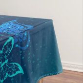 Goldene Schmetterlinge auf blauem Hintergrund Tischdecke (Beispiel)