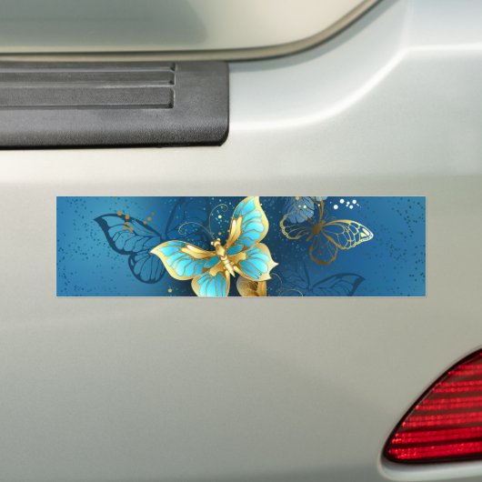 Goldene Schmetterlinge Autoaufkleber (Auf Auto)