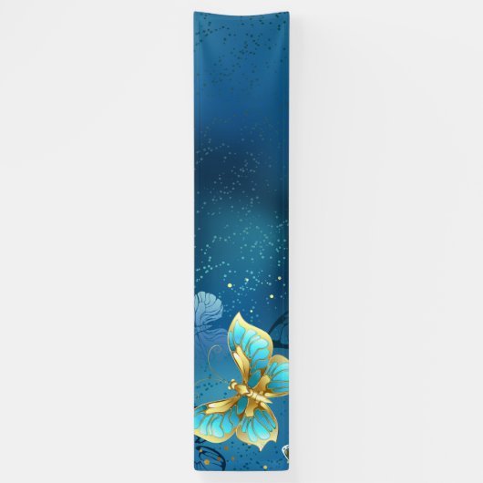 Goldene Schmetterlinge Banner (Vertikal)