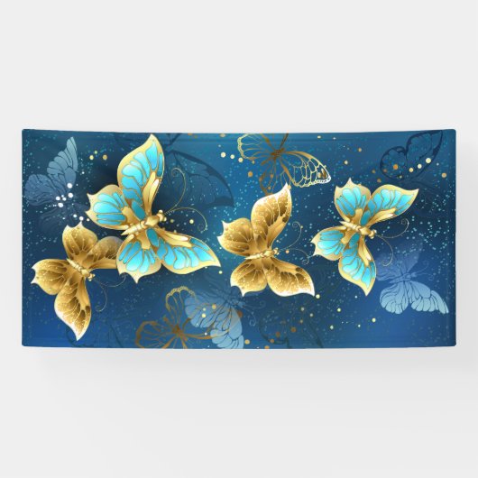 Goldene Schmetterlinge Banner (Horizontal)