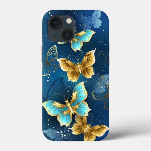 Goldene Schmetterlinge Case-Mate iPhone Hülle (Rückseite)
