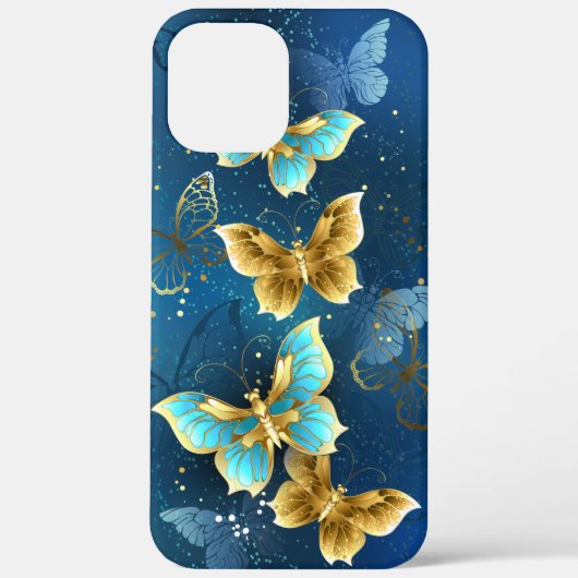 Goldene Schmetterlinge Case-Mate iPhone Hülle (Rückseite)