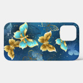 Goldene Schmetterlinge Case-Mate iPhone Hülle (Rückseite (Horizontal))