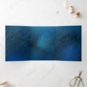 Goldene Schmetterlinge Dreifach Gefaltete Ankündigung (Innenseite)