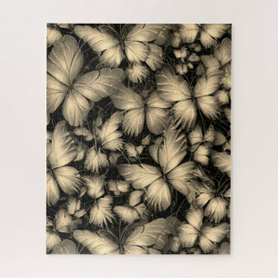 Goldene Schmetterlinge Druck Puzzle