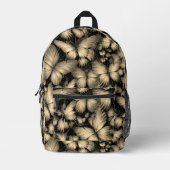 Goldene Schmetterlinge drucken Bedruckter Rucksack (Vorderseite)