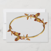 Goldene Schmetterlinge Einladung (Vorderseite)