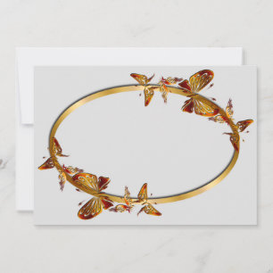 Goldene Schmetterlinge Einladung