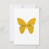 Goldene Schmetterlinge - Einladung zur Hochzeit vo (Rückseite)