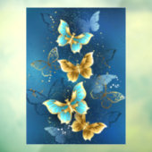 Goldene Schmetterlinge Fensteraufkleber (Blatt 3)