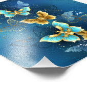 Goldene Schmetterlinge Fotodruck (Ecke)