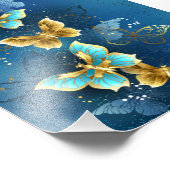 Goldene Schmetterlinge Fotodruck (Ecke)